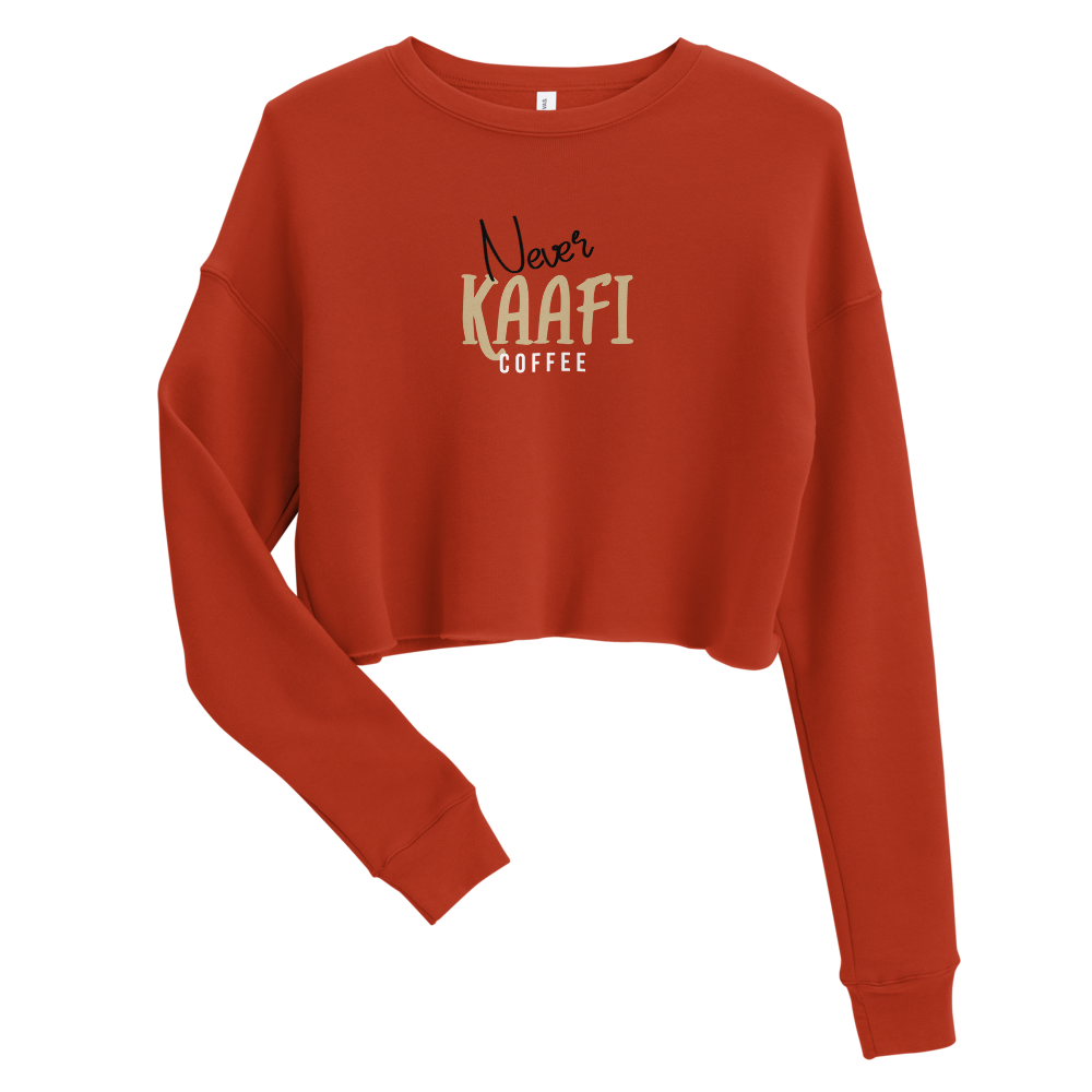 Never Kaafi Coffee Cropped Sweatshirt